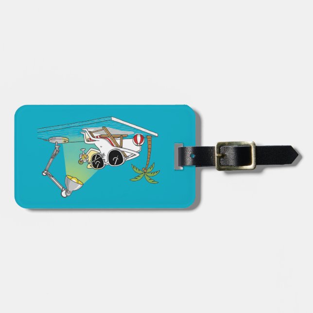 Funny Sunglasses on Vacation Cartoon | Summer  Luggage Tag (Front Horizontal)