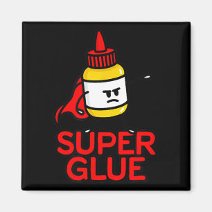 Funny Super Glue Pun Halloween Costume Super Hero Magnet