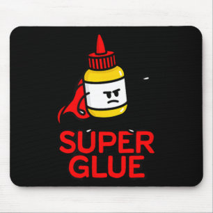 Funny Super Glue Pun Halloween Costume Super Hero Mouse Pad