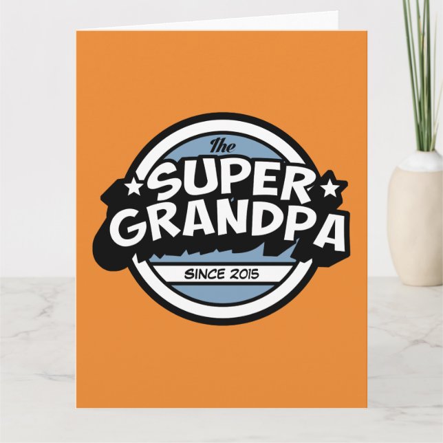 Funny Super Grandpa Card (Front)