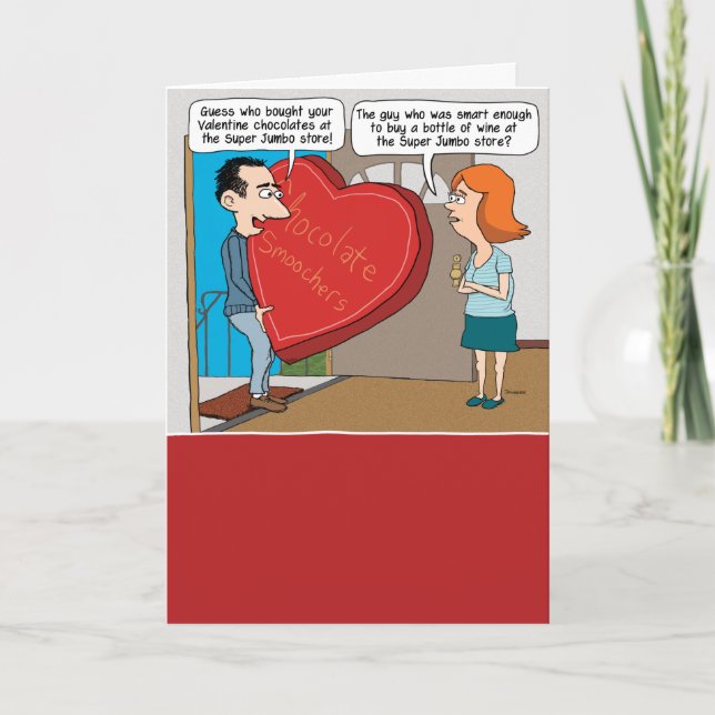 Funny Super Jumbo Candy Valentine's Day Holiday Card (Front)