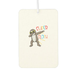 Funny Super Sloth Superhero Dabbing Dance Move Dab Car Air Freshener