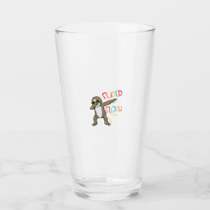 Funny Super Sloth Superhero Dabbing Dance Move Dab Glass
