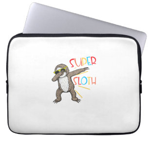 Funny Super Sloth Superhero Dabbing Dance Move Dab Laptop Sleeve