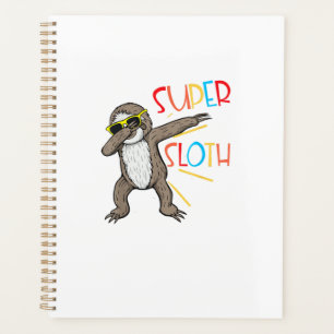 Funny Super Sloth Superhero Dabbing Dance Move Dab Planner