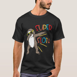Funny Super Sloth Superhero Dabbing Dance Move Dab T-Shirt