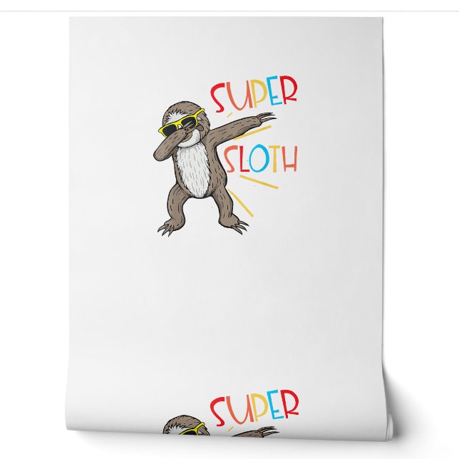 Funny Super Sloth Superhero Dabbing Dance Move Dab Wallpaper (Unrolling)