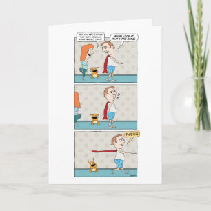 Funny Superhero birthday card