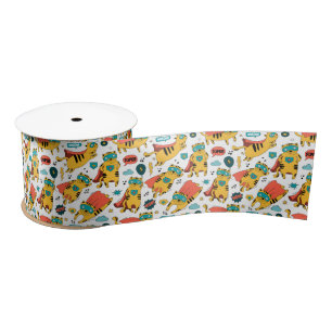 Funny Superhero Cat Satin Ribbon