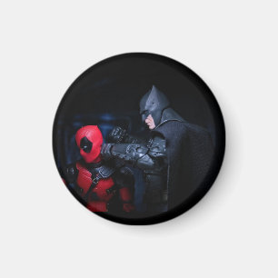 Funny superhero design magnet