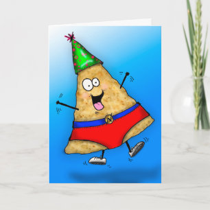 Funny Superhero "nacho man" Birthday Card