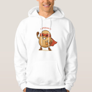 Funny Superhero Potato Cartoon Pullover Hoodie