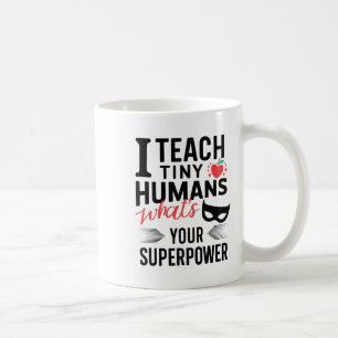 Funny Superhero Teacher Teaching Superpower To Tin Coffee Mug