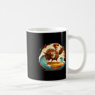 Funny Surf Hawaiian Turkey Surfing Pumpkin Pie Tha Coffee Mug