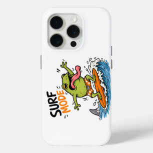 Funny Surf Mode Frog Silly Frog Summer iPhone 15 Pro Case