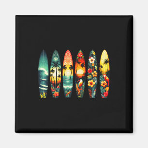 Funny Surfboards Hawaiian Tropical Surfing Lover S Magnet