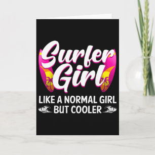 Funny Surfer Girl Design For Surfing Women Kids Su Card