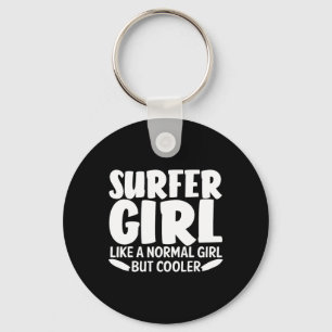 Funny Surfer Girl Design For Women Mom Surf Surfin Key Ring