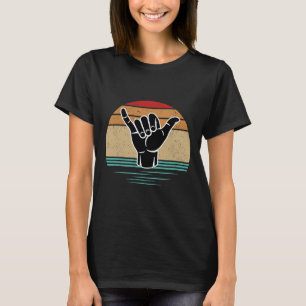 Funny Surfer Hand Gesture Shaka Vintage Retro Surf T-Shirt