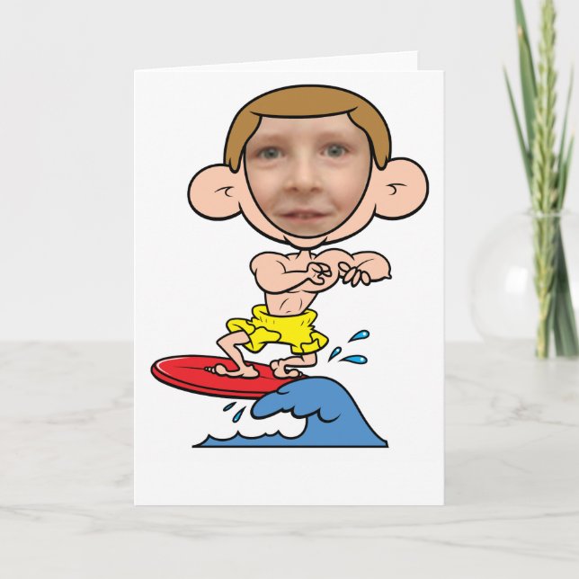 Funny Surfer Photo Face Template (Front)