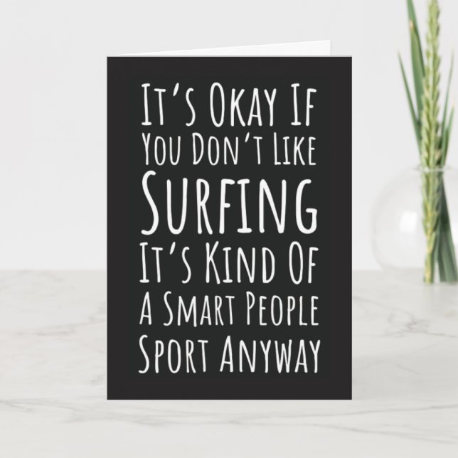 Funny Surfing Cards Humour Surfer Wave Ocean Beach (Front)