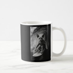 Funny Surfing Devon Rex Cat Selfie Beach Animal Me Coffee Mug