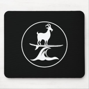 Funny Surfing Goat Cool Kids Farm Animal Goats Gif Mouse Pad