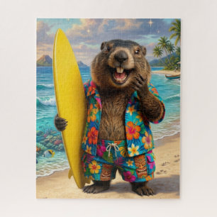 Funny Surfing Marmot Puzzle