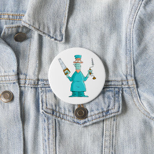 Funny Surgeon Cartoon Hilarious Medical Humour 7.5 Cm Round Badge