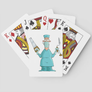 Funny Surgeon Cartoon Hilarious Medical Humour  Playing Cards