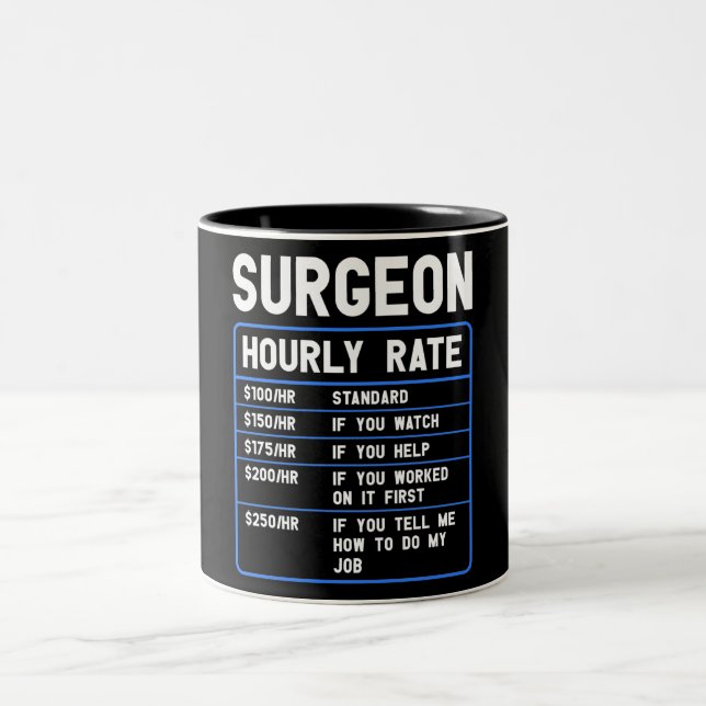 Funny Surgeon Hourly Rate  Mug (Center)