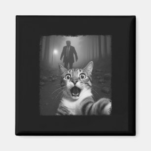 Funny Surprised Cat Selfie Shocked By Trump Meme  Magnet