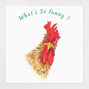 Funny Surprised Curious Rooster - What's So Funny