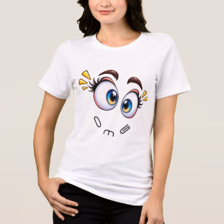 Funny Surprised Eyes Tri-Blend Shirt