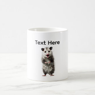 Funny Surprised Shocked Opossum Coffee Mug