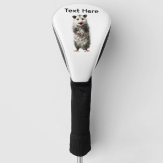 Funny Surprised Shocked Opossum Golf Head Cover