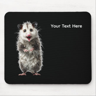 Funny Surprised Shocked Opossum Mouse Pad