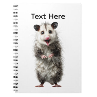 Funny Surprised Shocked Opossum Notebook