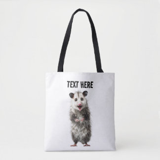 Funny Surprised Shocked Opossum Tote Bag
