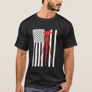 Funny Surveyor Art Men Women Land Surveying Engine T-Shirt
