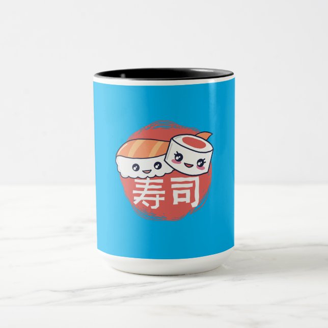 Funny Sushi Cartoon Design Mug (Center)