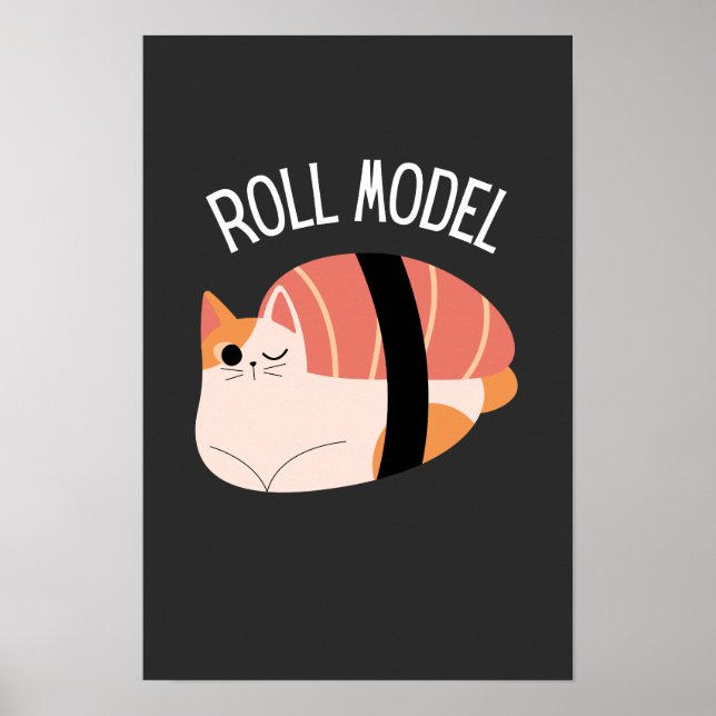 Funny Sushi Cat Roll Model  Poster (Front)