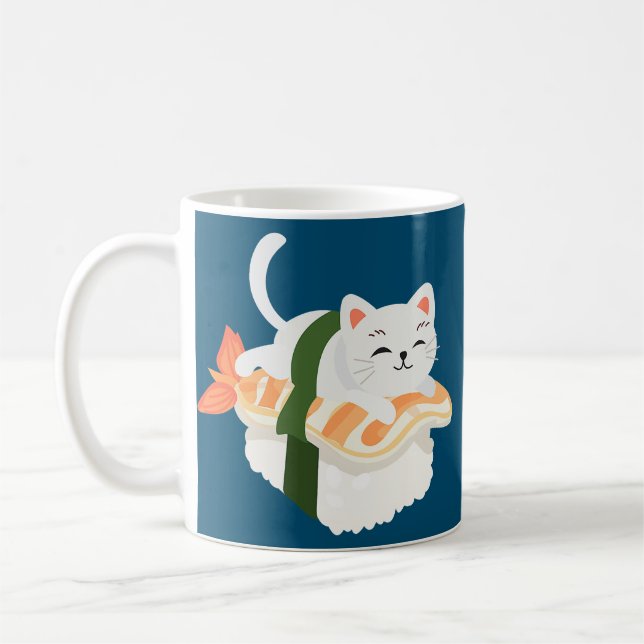Funny Sushi Cats for all Cat Lovers  Coffee Mug (Left)