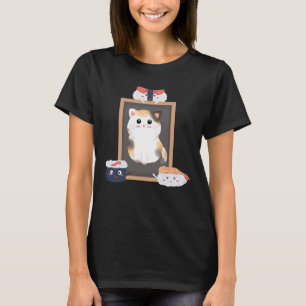 Funny Sushi Loves Cute Cat Kawaii T-Shirt