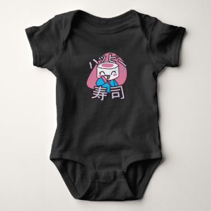 Funny Sushi Master Cartoon Design Baby Bodysuit