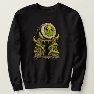 Funny Sushi Monster Kaiju Urban Attack Design Sweatshirt