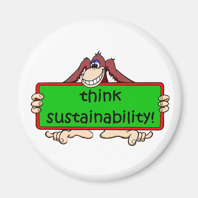 funny sustainability magnet (Front)