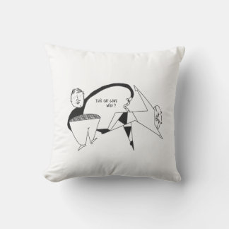 Funny sweatshirt cat lifestyle fun cushion