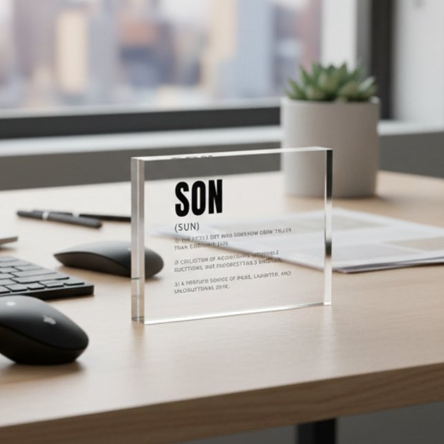 Funny Sweatshirt Definition Acrylic Block (Creator Uploaded)