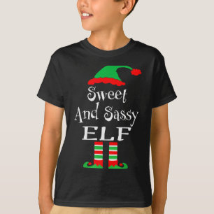 Funny Sweet And Sy Elf Shirt Xmas Family Matching
